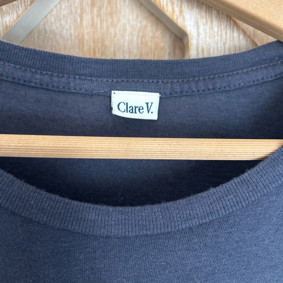 Clare V Dark Blue Tee - Picture 2 of 3